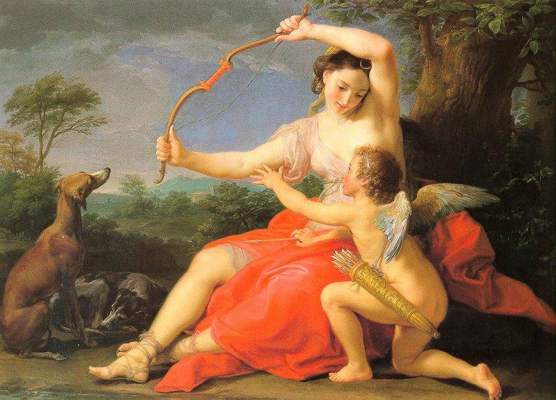 BATONI, Pompeo Diana Cupid Sweden oil painting art